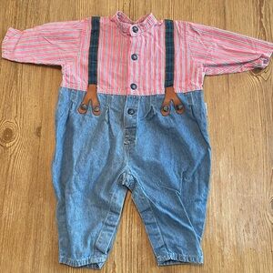 Vintage San Francisco Blues by Golden Rainbows 100% Cotton One-piece outfit.
